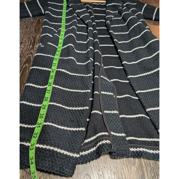 Marine LAYER LONG SLEEVE CARDIGAN Sz Small STRIPES COLLAR POCKETS Heavy KNIT SWE - Picture 7 of 8
